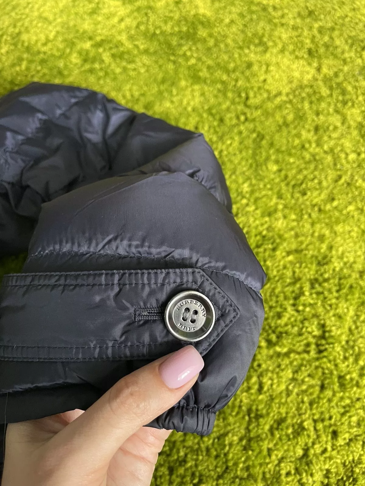 Burberry Down Jackets Burberry × Designer Burberry Brit belted down puffer jacket Blue Luxury