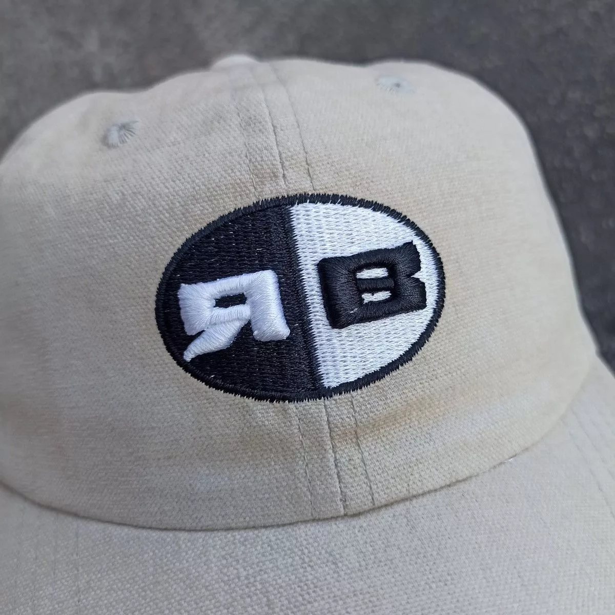 Other Hats Other Vintage 100% catton initials RB roller Blade cap White