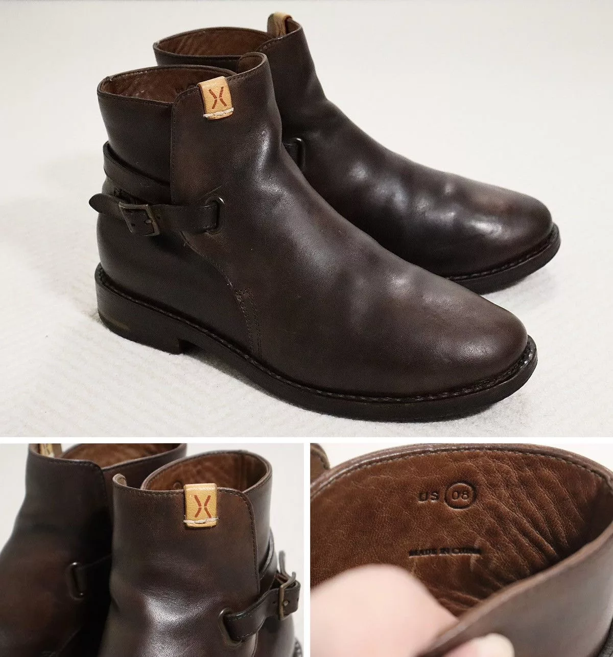 Visvim Boots Visvim 17aw Buckled Riding Boots Folk（Horse） Brown