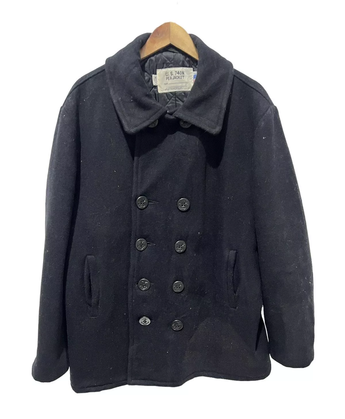 Schott Light Jackets Schott × Vintage Vintage Schott US 74ON Pea Jacket Black