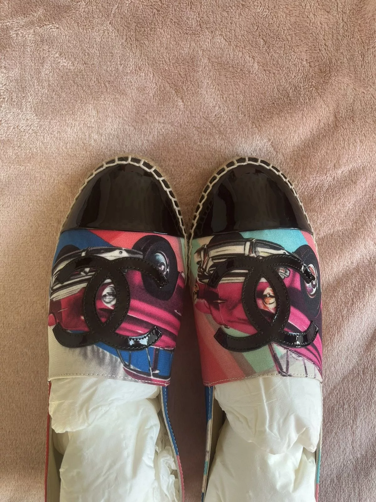 Chanel Slip Ons Chanel 4 of 4 Pink & Multi CC Espadrill