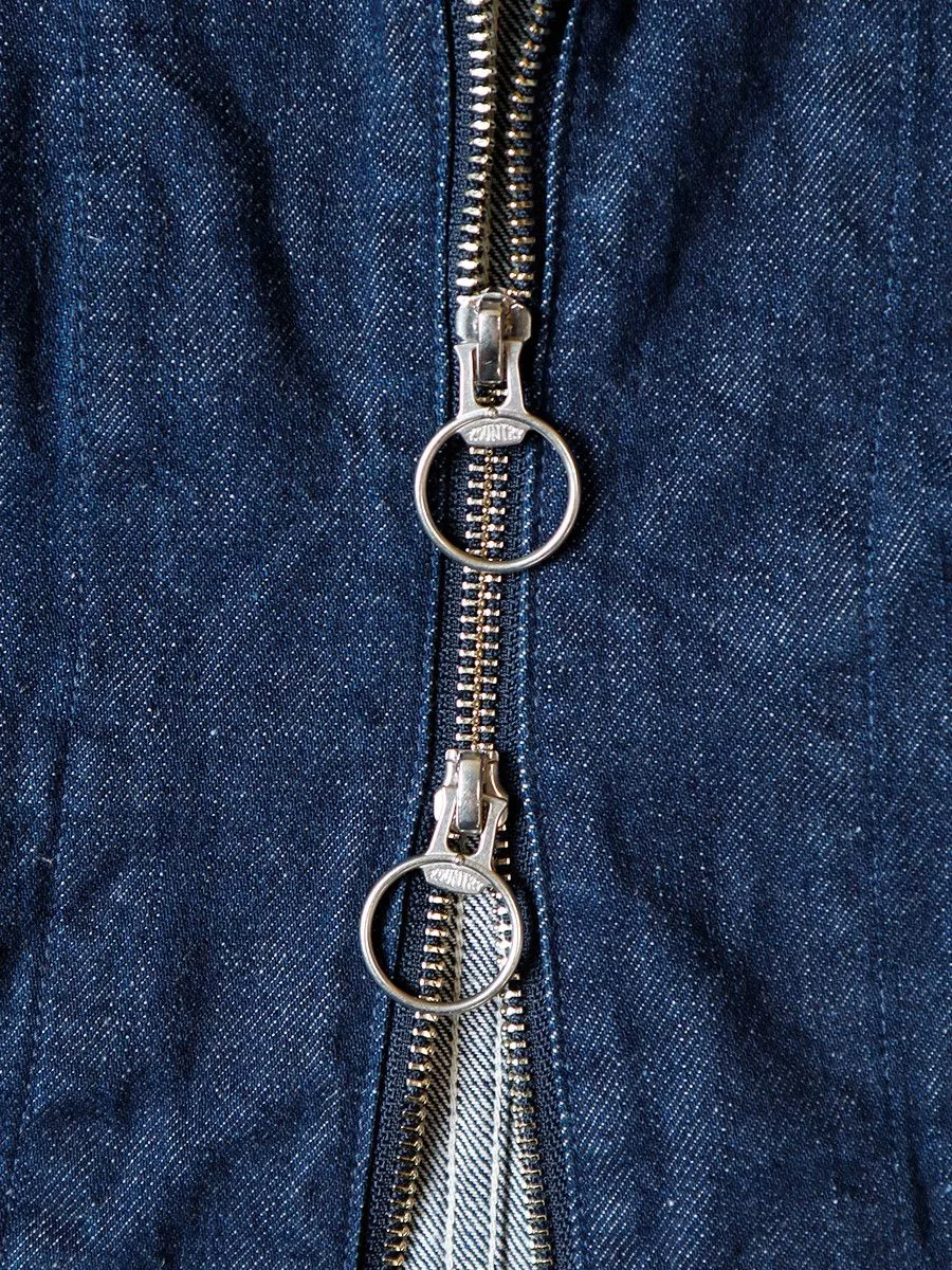Kapital Denim Jackets kapital 11.5oz denim ZIPPER coverall jacket Blue