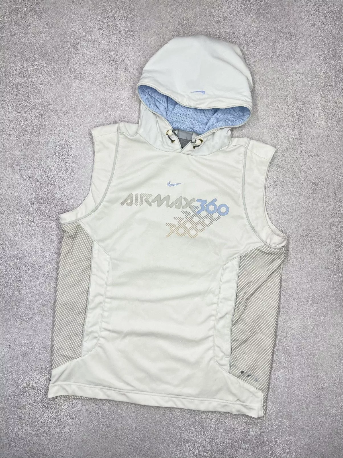 Nike Vests Nike × Nike ACG × Vintage Vintage Nike Air Max 360 Vest Drill Swoosh Drip Y2K White