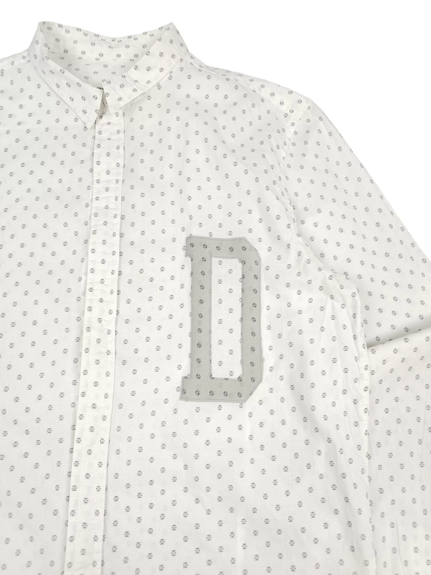 Designer Shirts Button Ups Designer × Diesel 💎 Vintage Diesel Monogram Size M Basic Logo Button Shirt White Streetwear