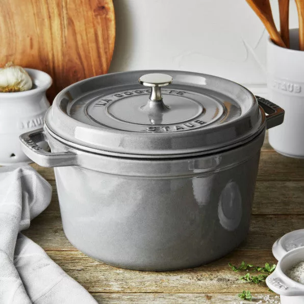 5 QT ROUND TALL COCOTTE GRAPHITE GREY