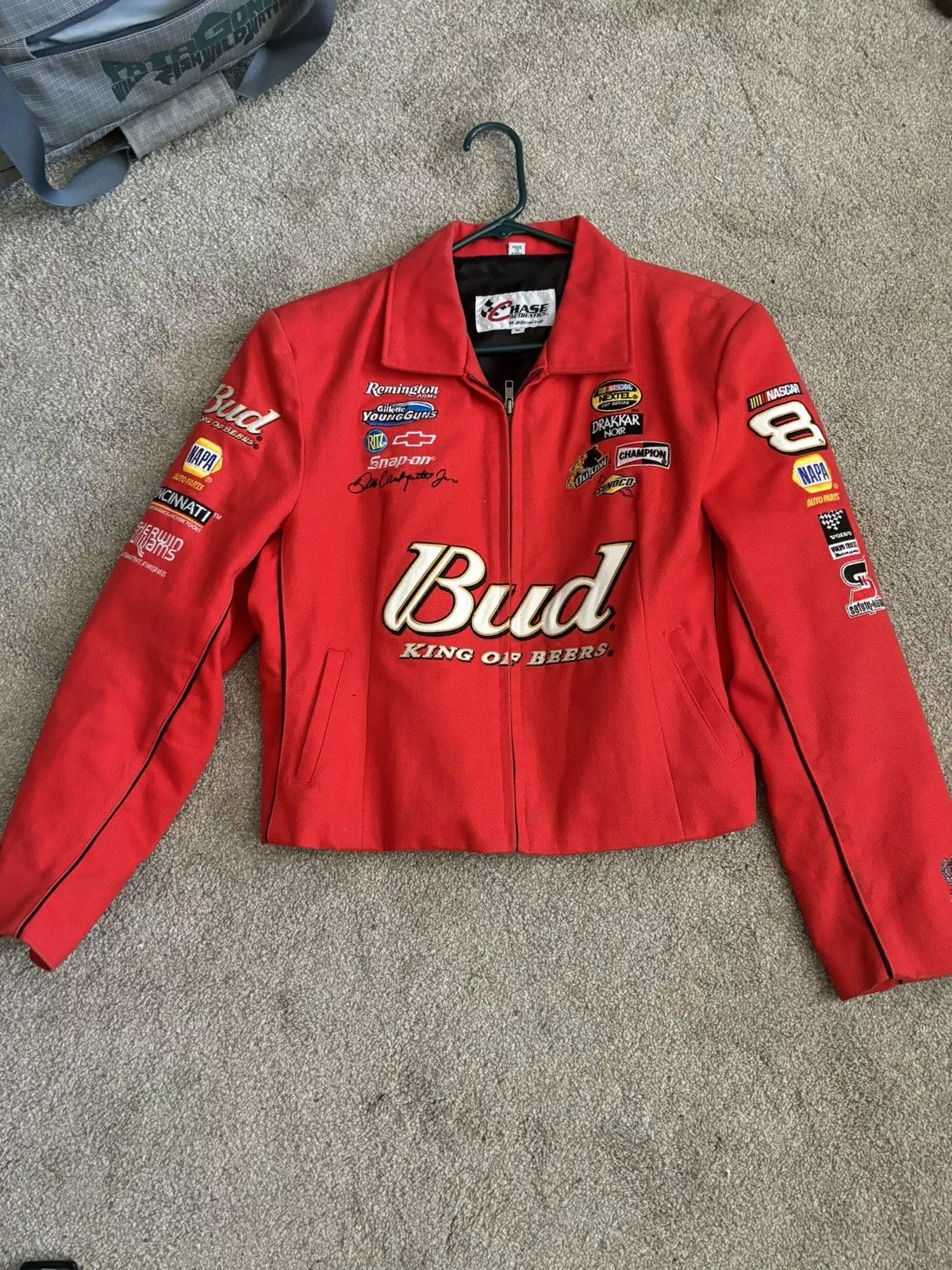 Budweiser Light Jackets Budweiser vintage racing jacket Red