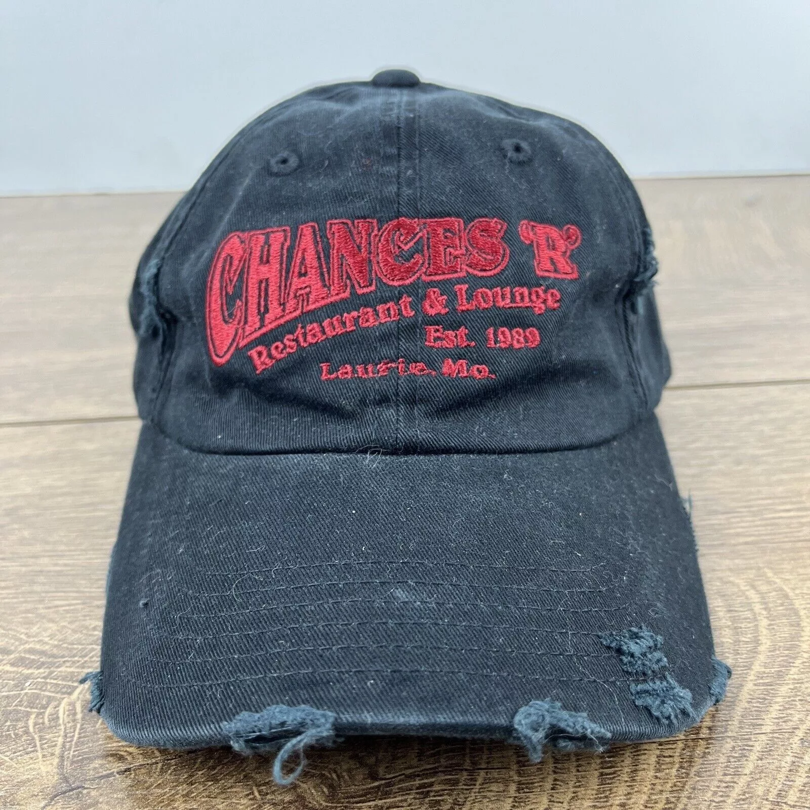 Other Hats Other Chances Restaurant Lounge Hat R Laurie MO Hat Adjustable Adu Black