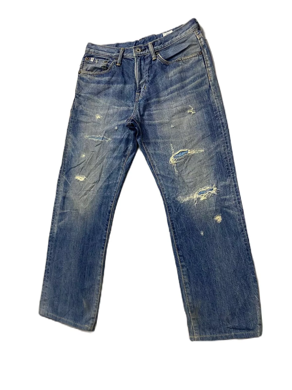Edwin Denim Edwin × Kapital EDWIN BLACK LABEL DISTRESS DESIGN GRUNGE STYLE Blue