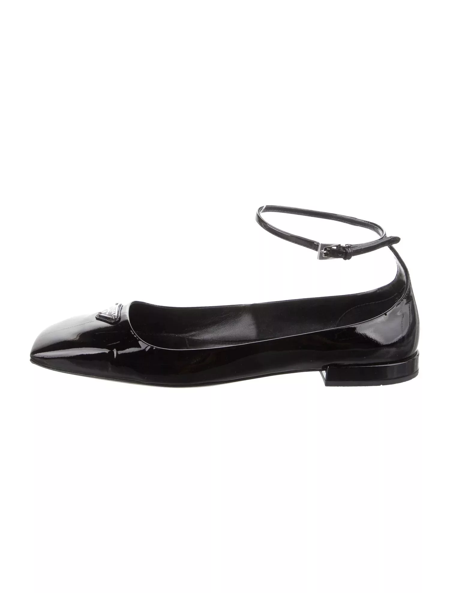 Prada Flats Prada o1la1rc1a0724 Leather Flats in Black