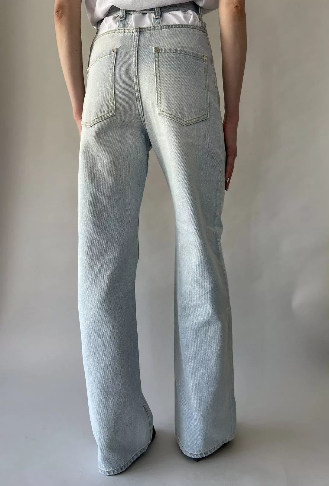 Maison Margiela Jeans Maison Margiela High Waist Cut Out Jeans Blue