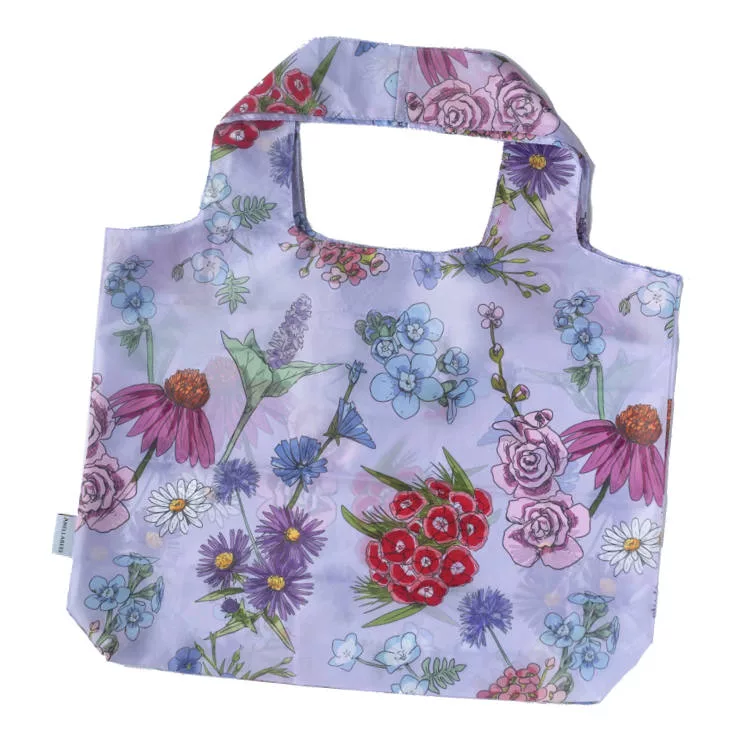 Reusable Tote Bag - Purple Wildflowers