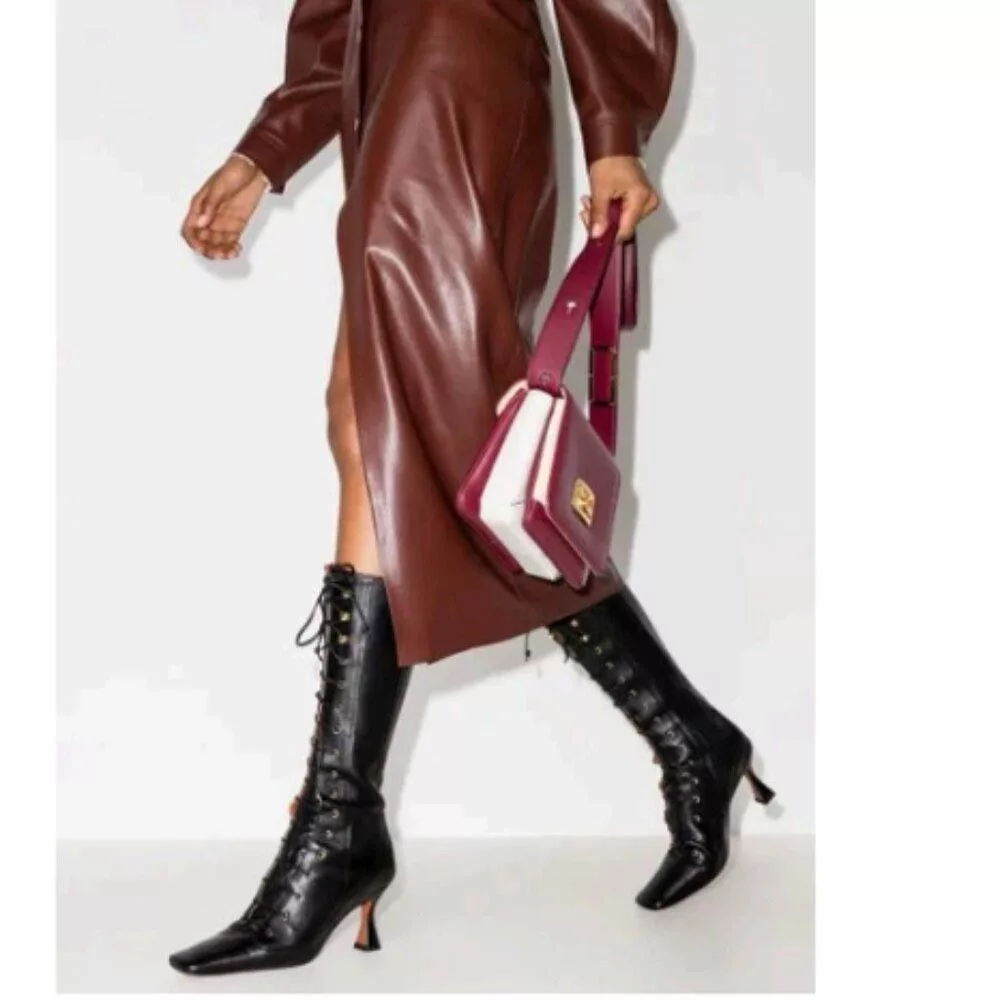 Other Boots Other MANU ATELIER Xx Duck 80mm Leather Knee-high Boots Black
