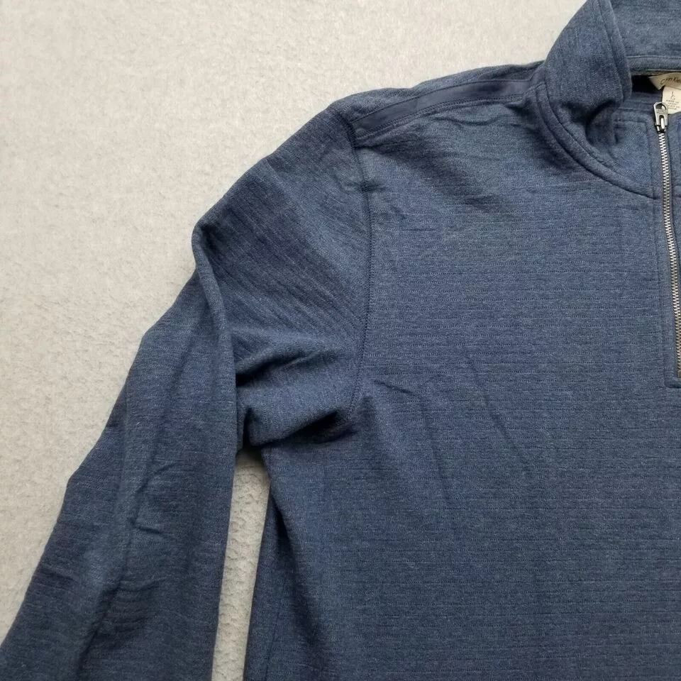 Calvin Klein Sweaters Knitwear Calvin Klein Sweater Men Large Pullover Mock Neck Zip Casual Blue