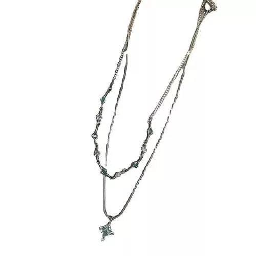 Jewelry Jewelry Watches Jewelry Electro Chain Crystal Stone Silver Abstract Star Pop Fantasy Streetwear