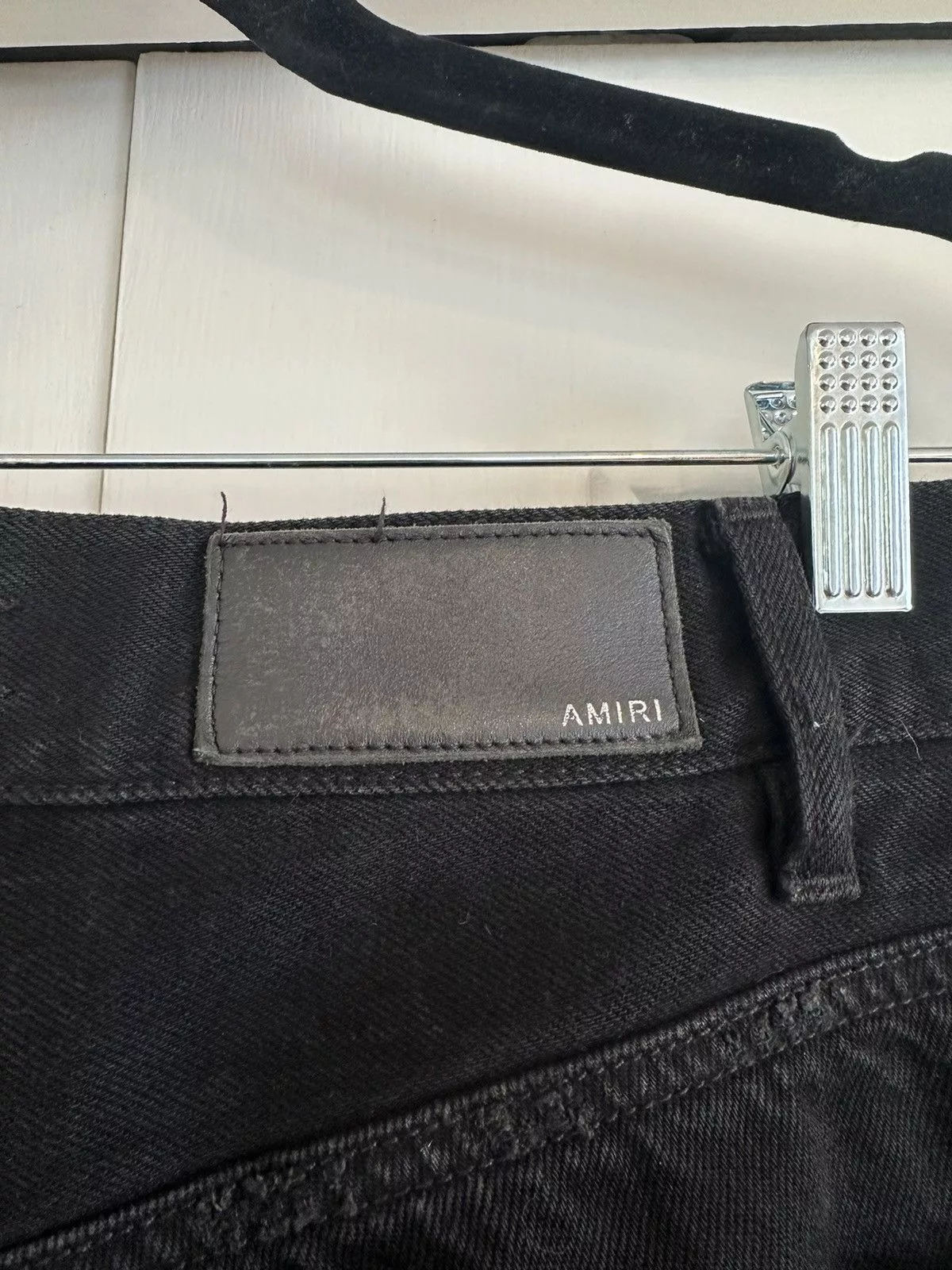 Amiri Shorts Amiri Black distressed denim shorts