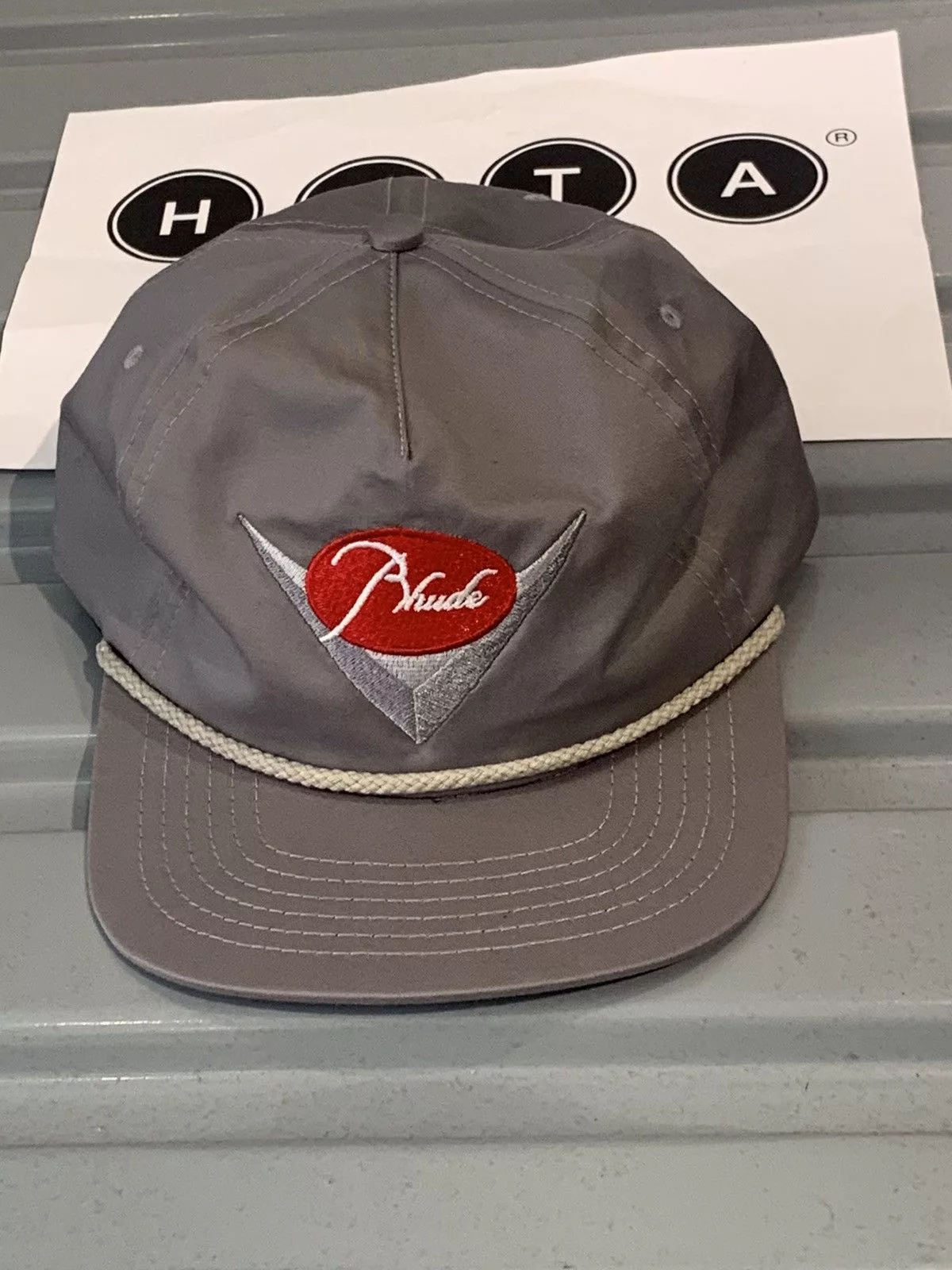 Rhude Hats RHUDE CLASSIC HAT GREY. ONE SIZE Gray