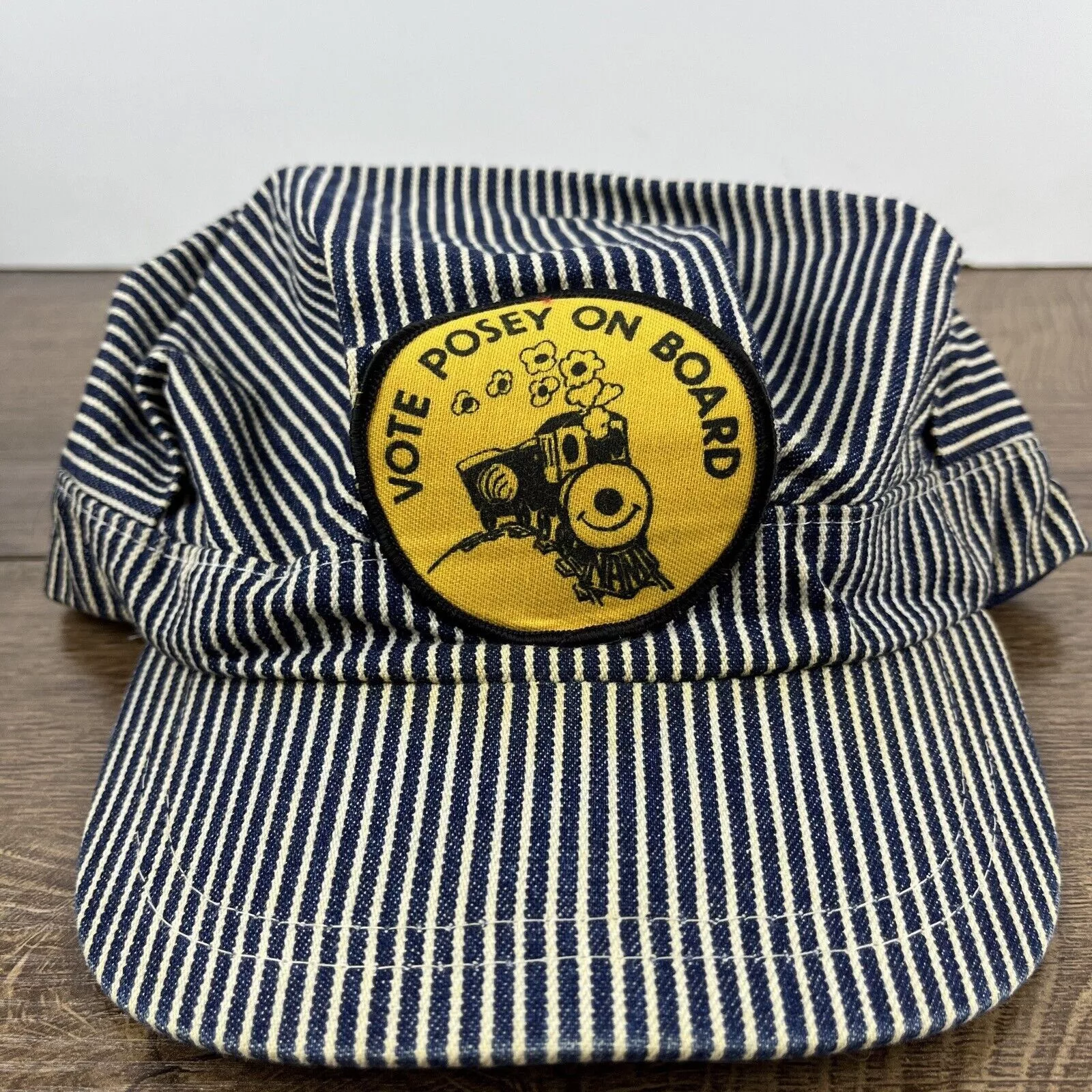 Other Hats Other Vote Posey On Board Hat Train Conductor Gray Snapback Hat Ad