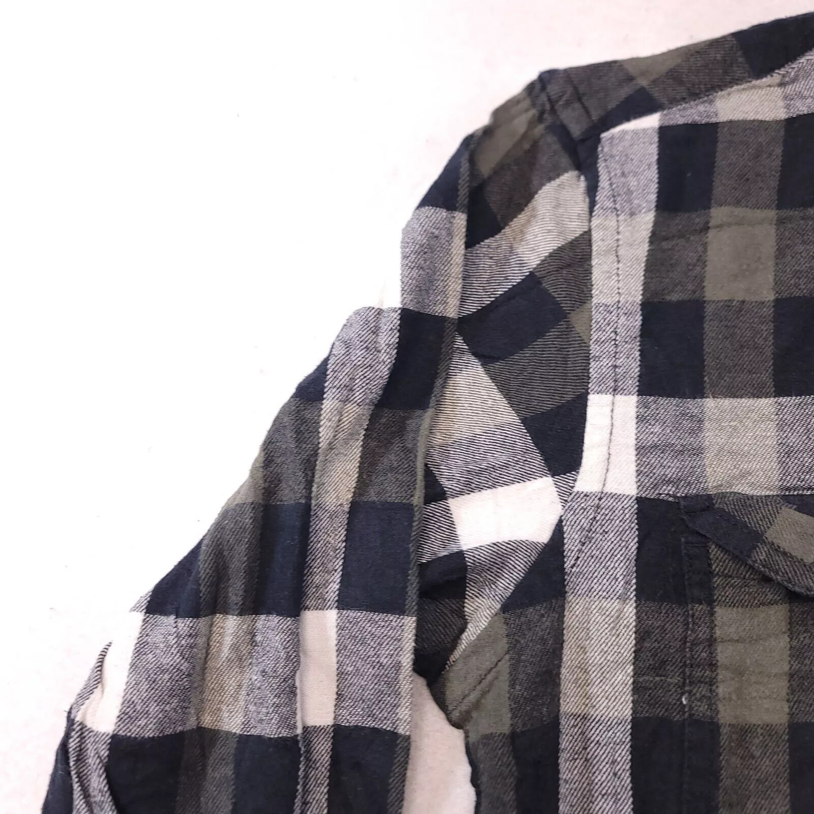 Old Navy Shirts Button Ups Old Navy Gingham Flannel Shirt Mens Size Medium Green Black