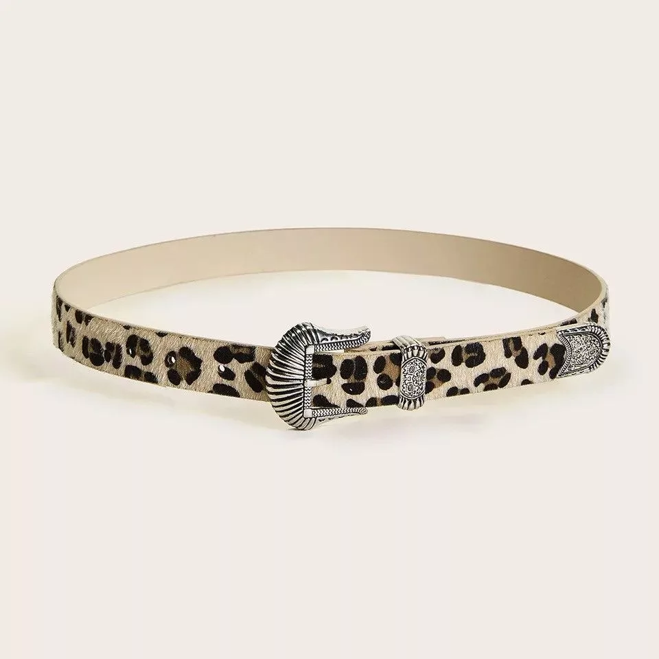 Designer Belts Designer 100cm Leopard Belt Multi Streetwear