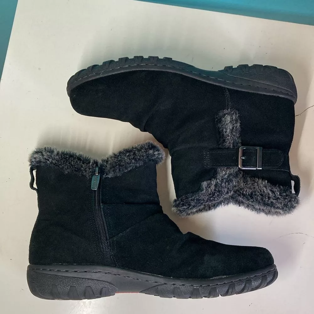 Other Boots Other Khombu Lindsay Black Leather Ankle Boots Size 10