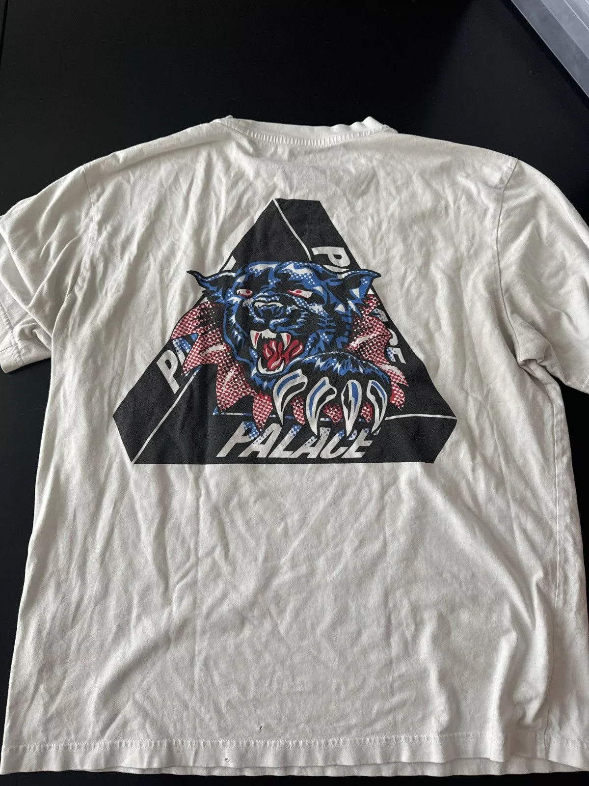 Palace Short Sleeve T Shirts Palace Blue Tiger Tee White