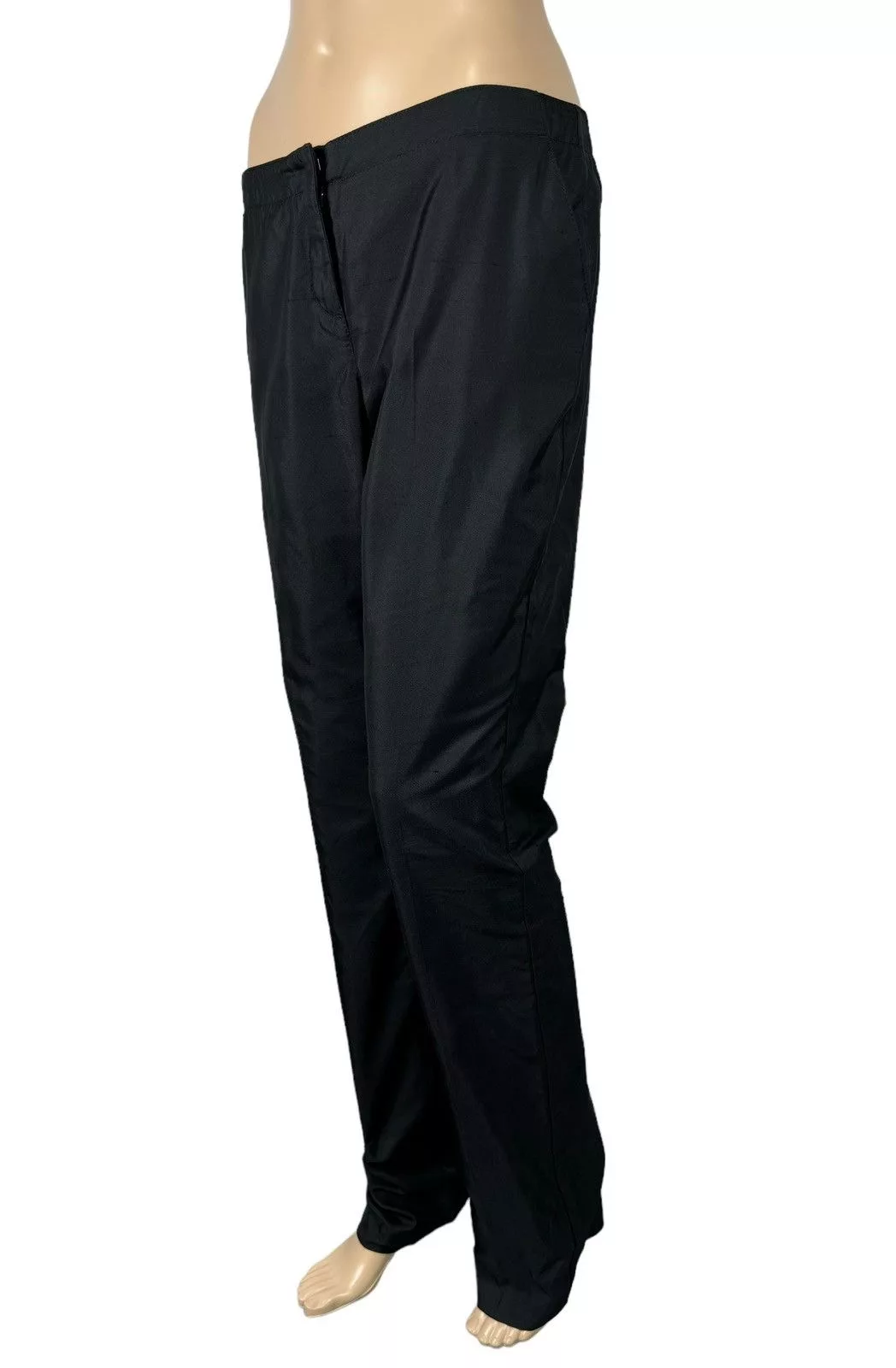 Roberto Cavalli Pants Roberto Cavalli Black Silk-Polyester Pants size 42