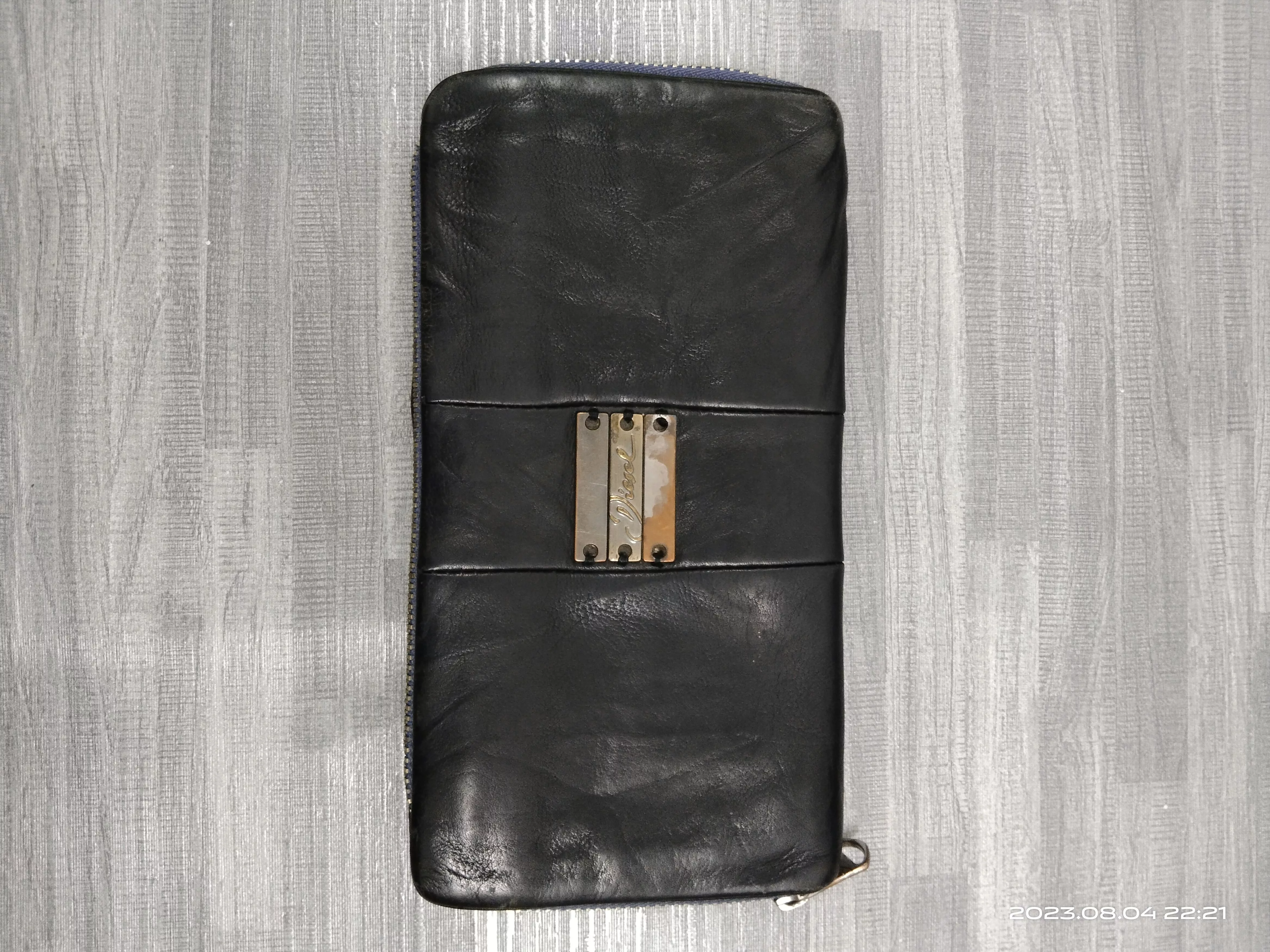 Diesel Wallets Diesel × Leather DIESEL LEATHER LONG WALLET Black