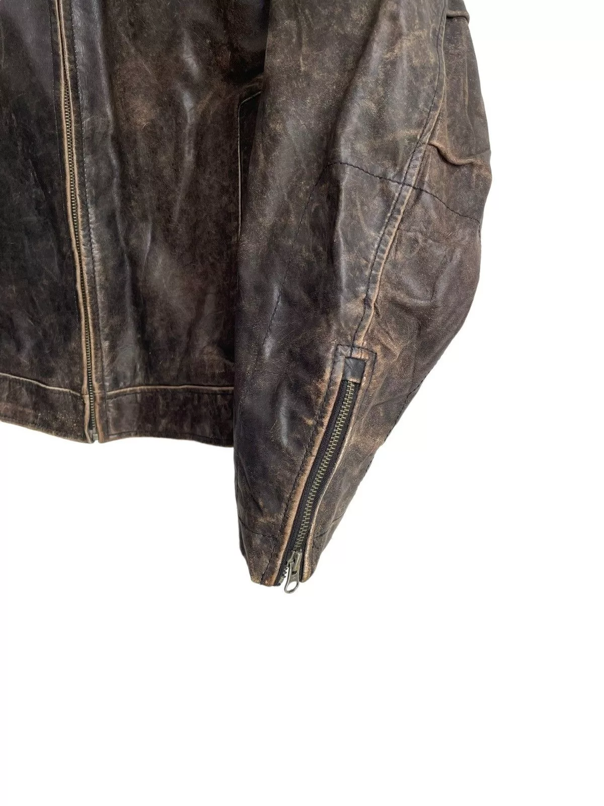 Gap Leather Jackets 1990s GAP 🇺🇸 Fur Neck Leather Biker Jacket Black
