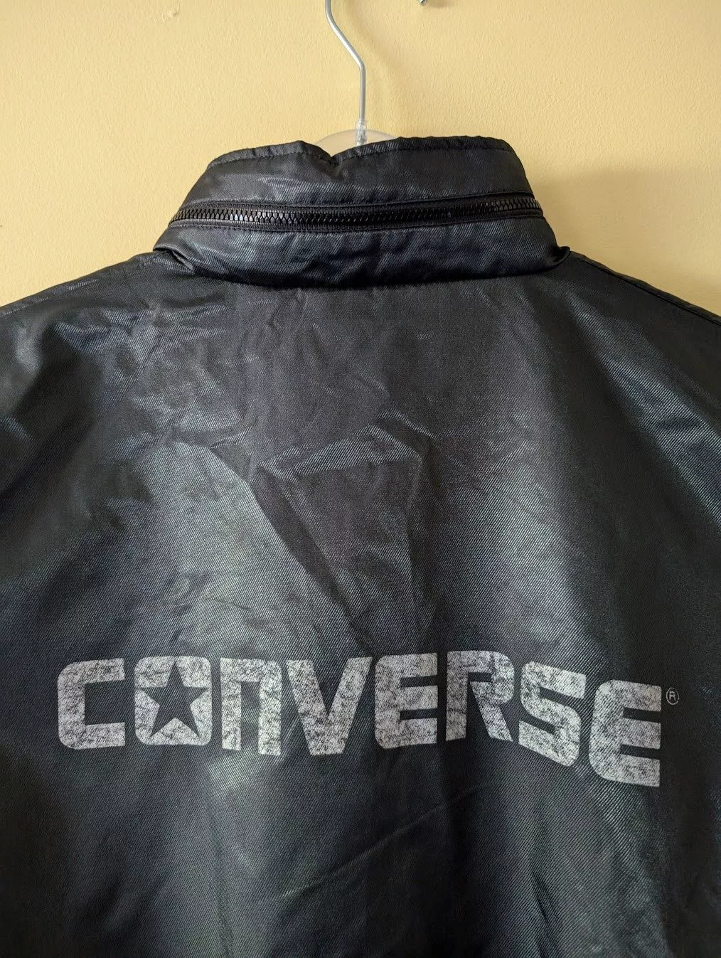 Converse Light Jackets Converse × Vintage Vintage 90's Converse RARE React Promo Nylon Jacket Black
