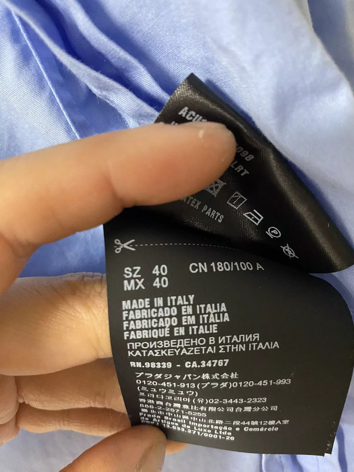 Prada Shirts Button Ups Prada big logo shirts Blue