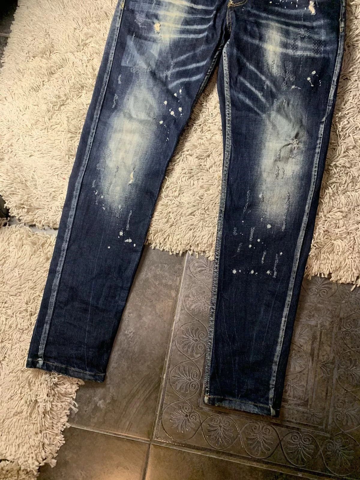 Dsquared2 Denim Dsquared2 × Vintage Dsquared2 distressed denim pants Blue Streetwear