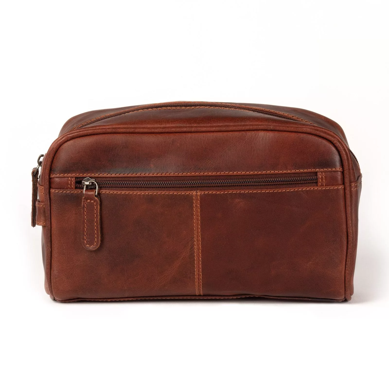 Handmade Bags Luggage Handmade New Genuine Leather Toiletry Bag Dark Rustic Reddish Brown