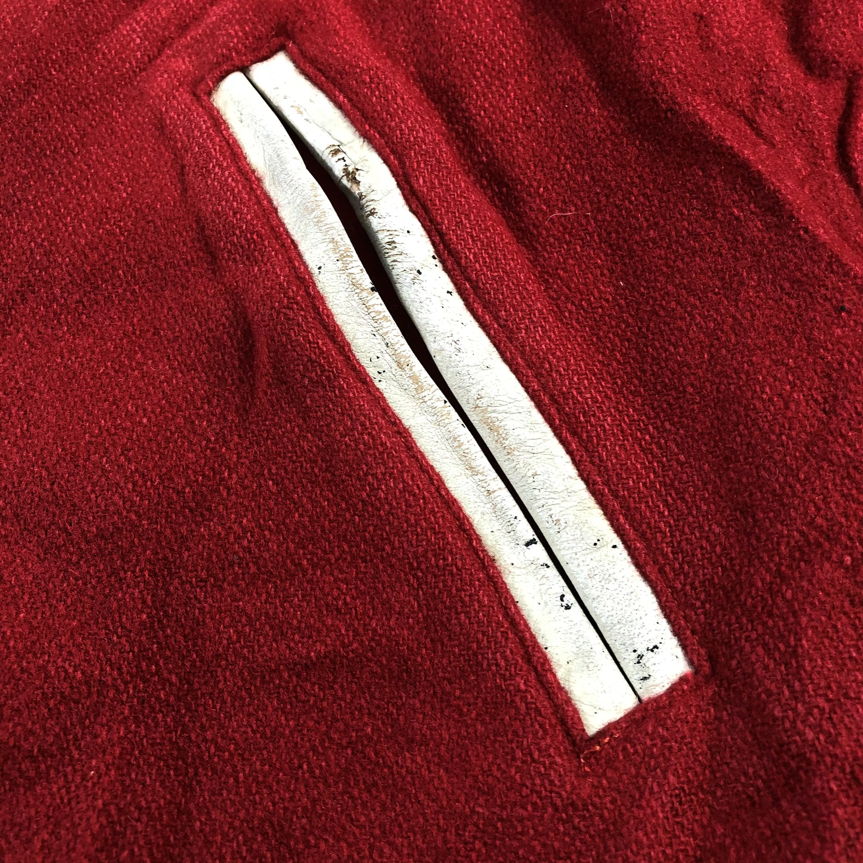 Vintage Light Jackets Vintage Wool Letterman Jacket-M255 Red