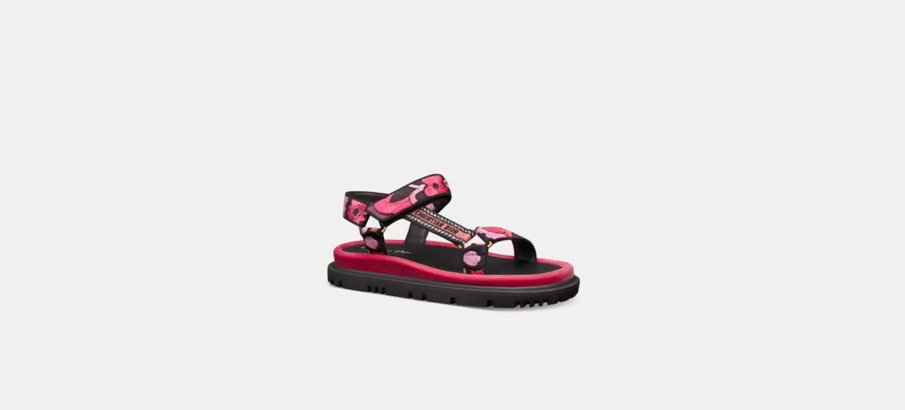 Dior Sandals Dior o1w1db10724 D-Wave Sandals in Multicolor Red