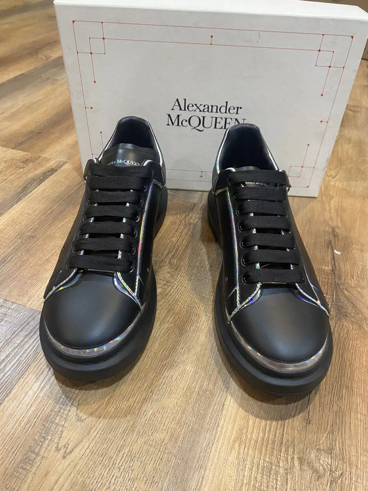 Alexander McQueen Low Top Sneakers Alexander McQueen Black Halographic