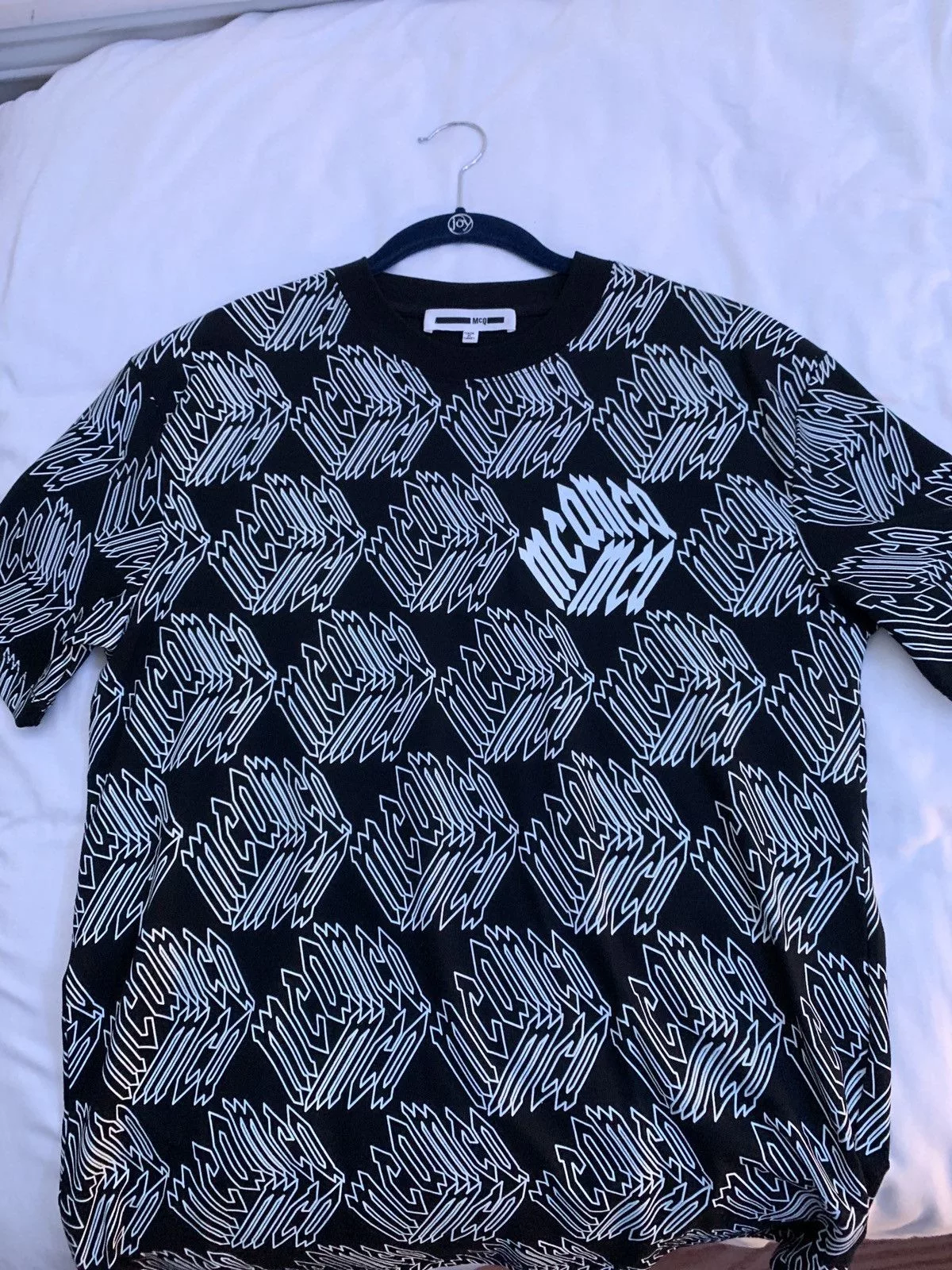 MCQ Short Sleeve T Shirts McQ Black and White all over tee