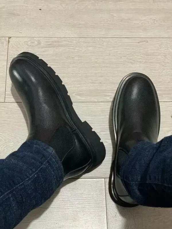 Other Boots Winter Slip on Men Shoes Black Streetwear