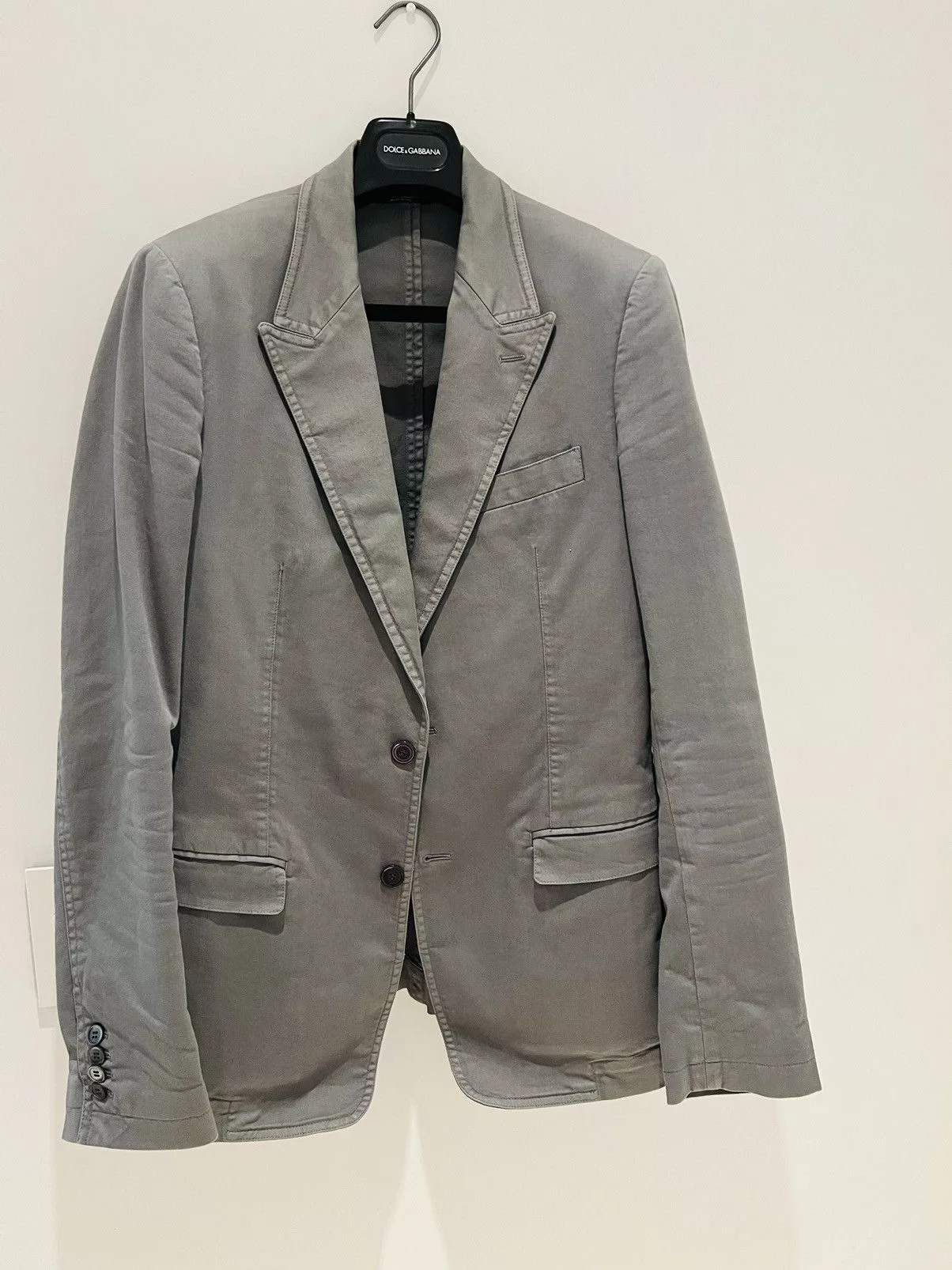 Dolce & Gabbana Light Jackets Dolce & Gabbana cotton gray jacket