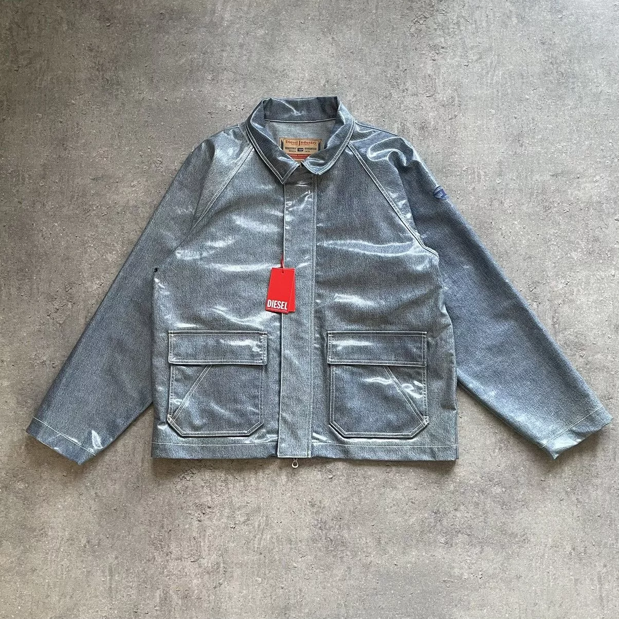 Diesel Raincoats Diesel D-Sury Giacca Raincoat Denim Jacket Blue