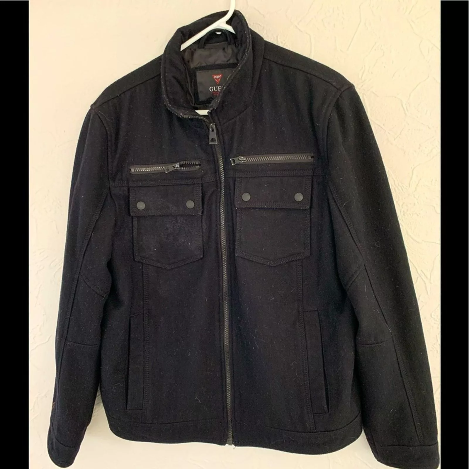 Guess Heavy Coats HIGH QUALITY GUESS MENS JACKET SIZE LARGE Black