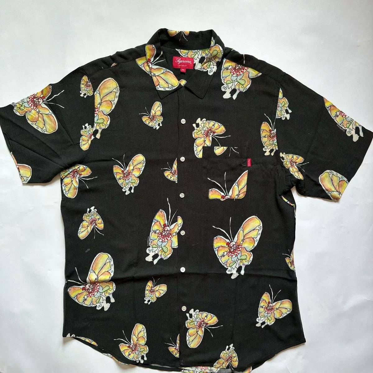 Supreme Shirts Button Ups Supreme Gonz Butterfly Rayon button up shirt SS16 Black