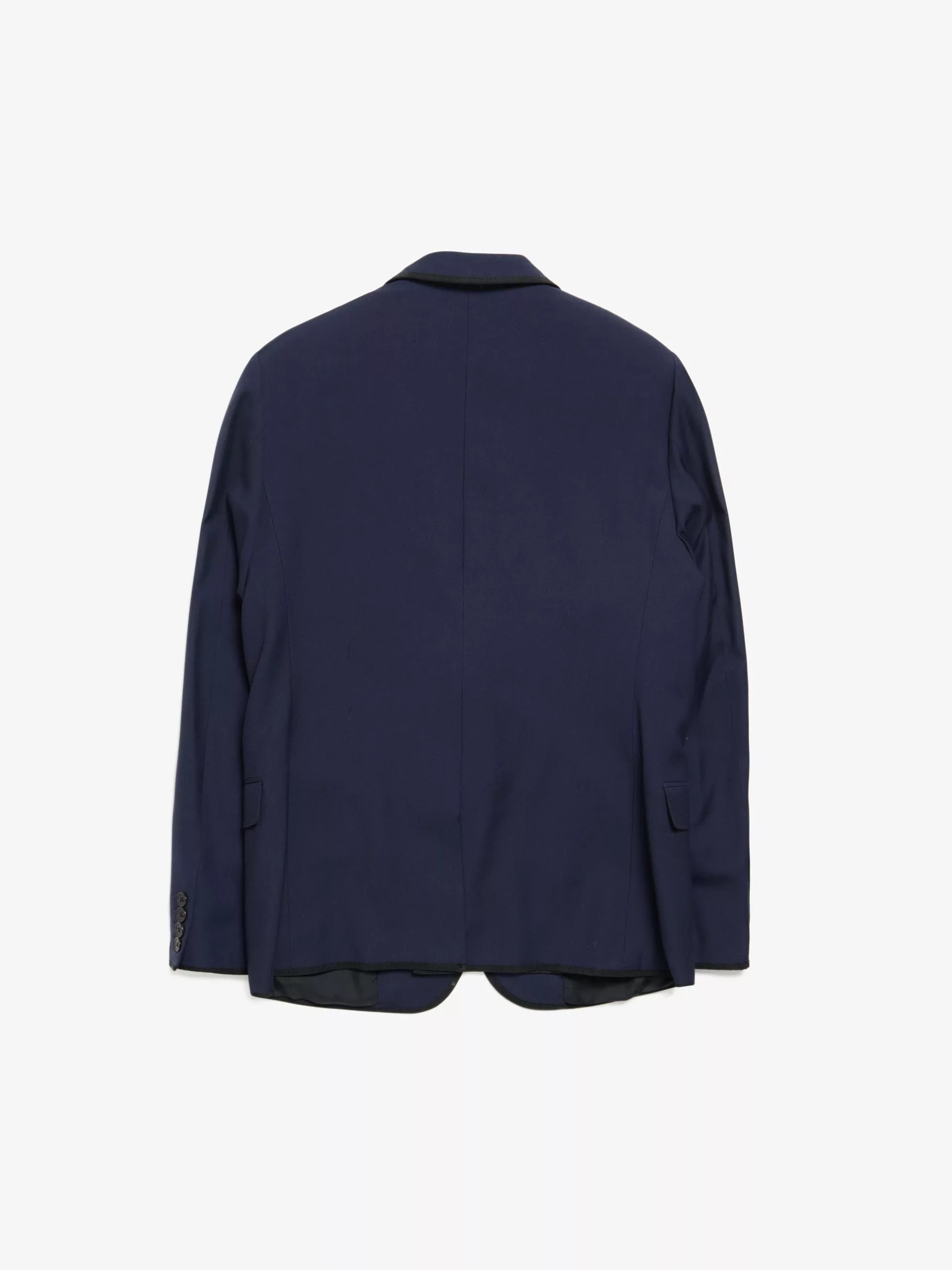 Saint Laurent Paris Light Jackets Saint Laurent Paris Navy Button Woolen Silk Blazer Blue