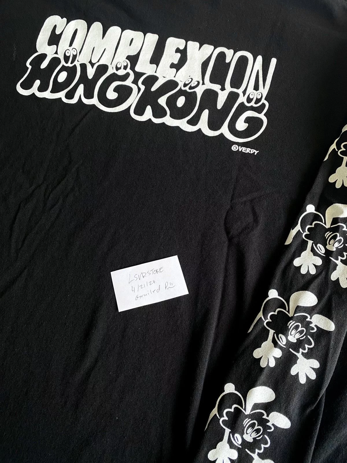 Complex Long Sleeve T Shirts Complexcon Hong Kong 2024 Verdy Long Sleeve Logo Tee Black L