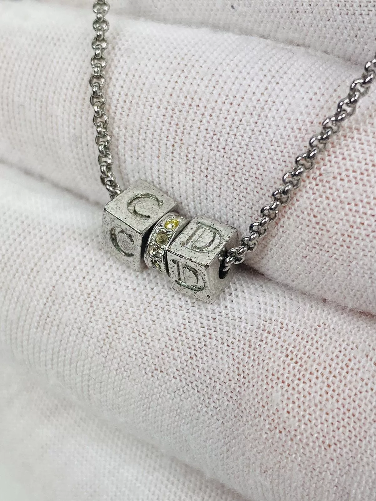 Dior Necklaces Dior CD Dice Necklace Silver
