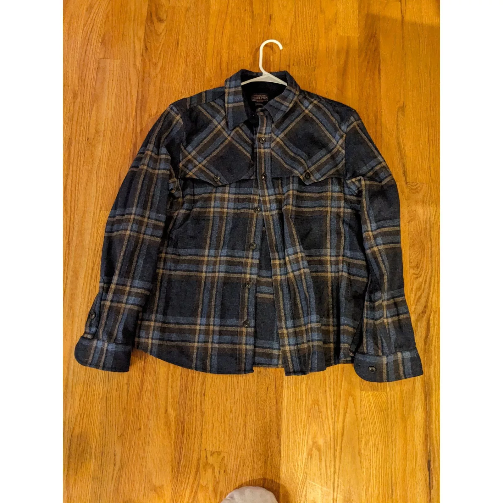 Pendleton Shirts Button Ups Pendleton Wool Flannel Shirt Blue