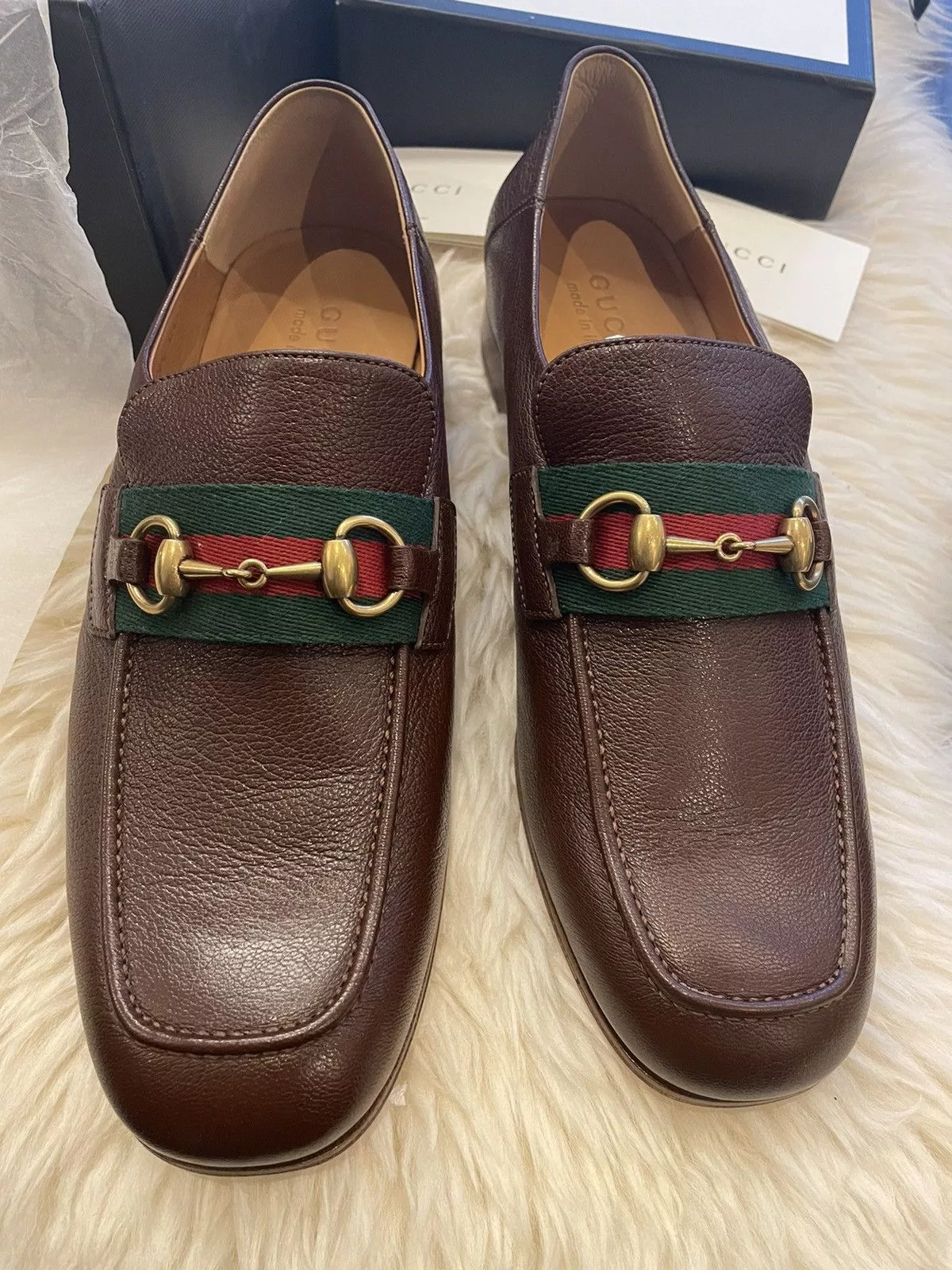 Gucci Formal Shoes Gucci Iconic Super Classic Limited Havely Kid Leather Loafers New Brown