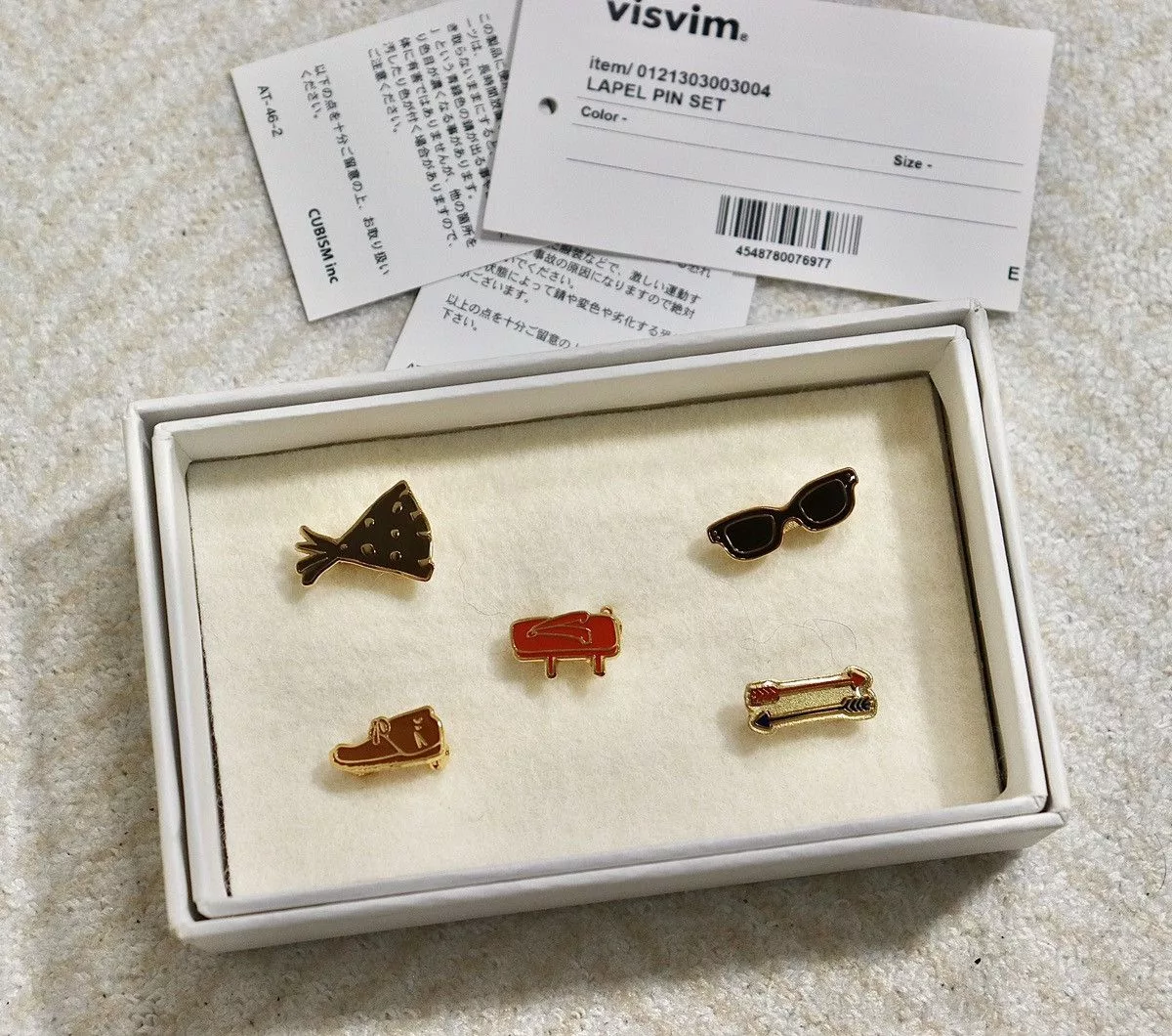 Visvim Miscellaneous Visvim 21ss Lapel Pin Set White