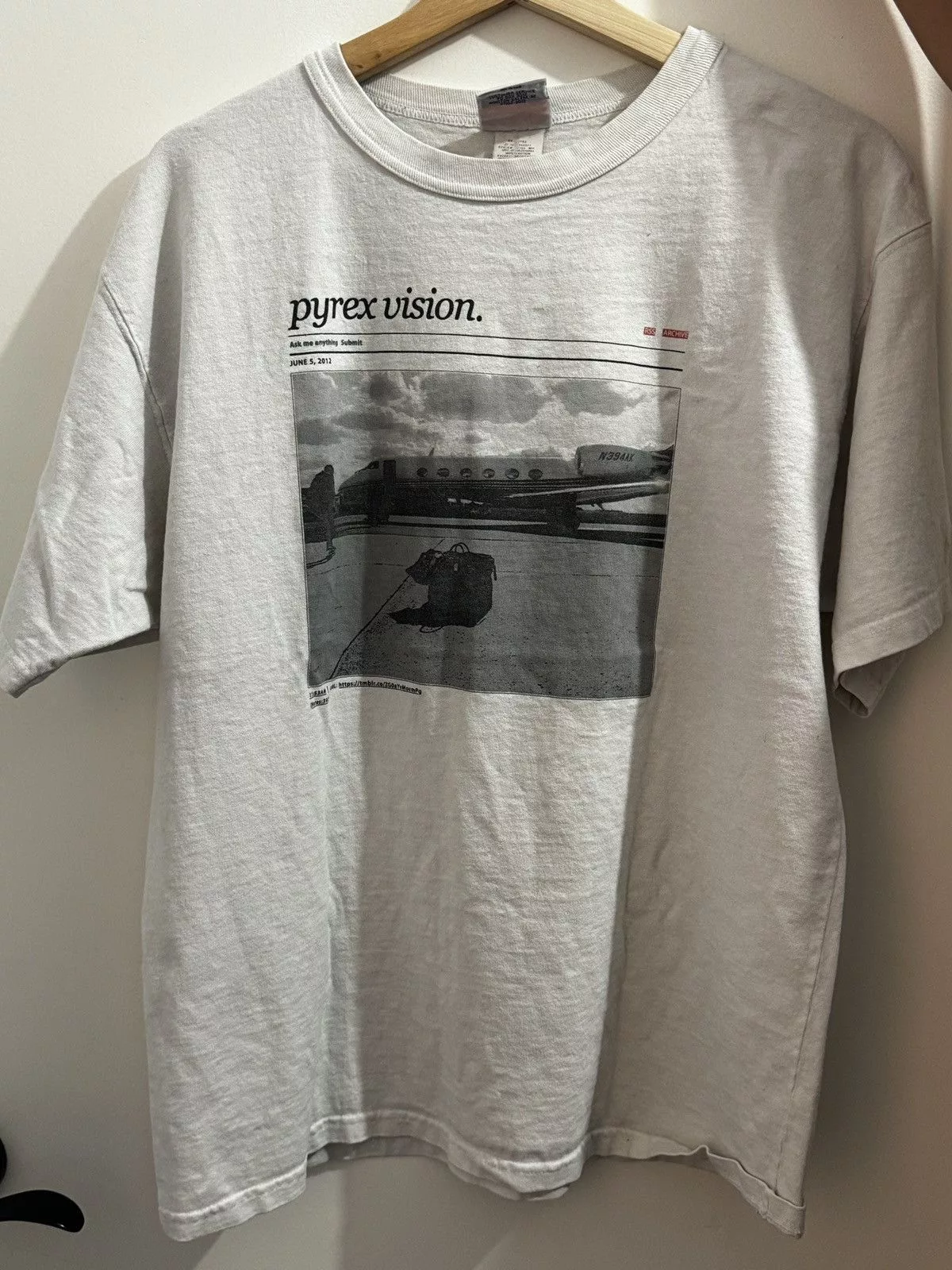 Champion Short Sleeve T Shirts Champion × Pyrex Vision × Virgil Abloh Pyrex Vision MCA Virgil Abloh Tee White