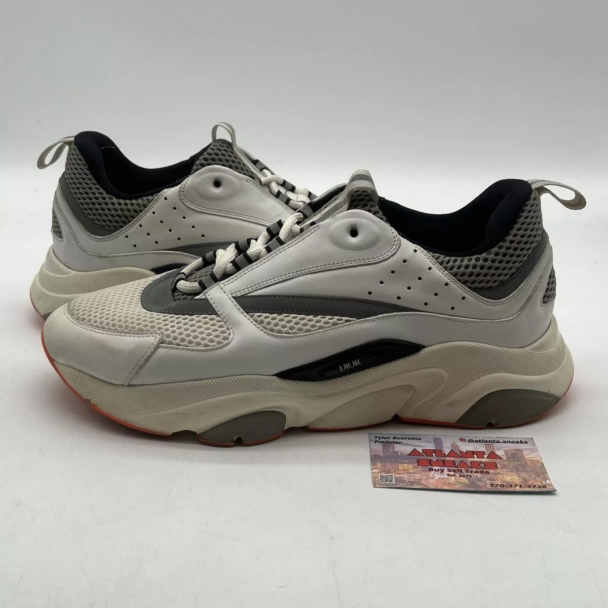 Dior Low Top Sneakers Dior b22 white orange