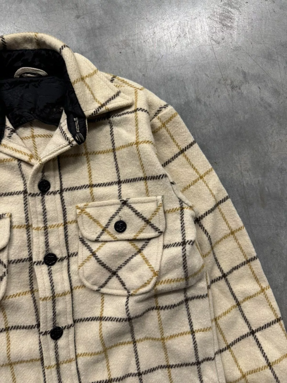 Vintage Light Jackets Vintage 60s Heavy Wool Plaid Shacket Multi